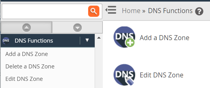 Edit DNS Zone