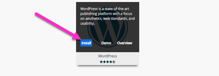 absolutehosting.co.za - wordpress install button