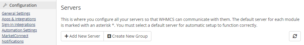 absolute hosting whmcs add new server