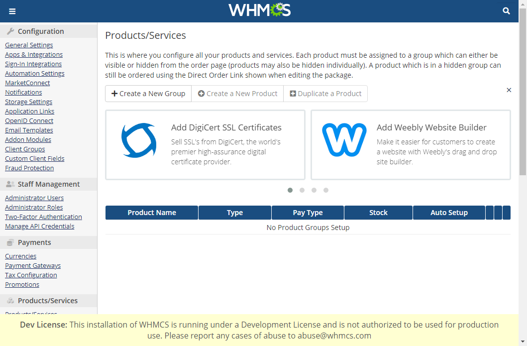 absolute hosting whmcs create server group