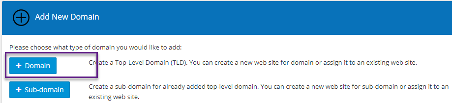 Add a domain name to solidCP