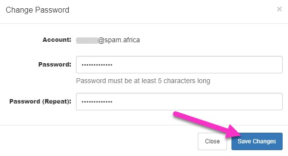absolutehosting.co.za save password changes