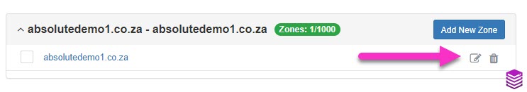 absolutehosting.co.za manage dns edit zone
